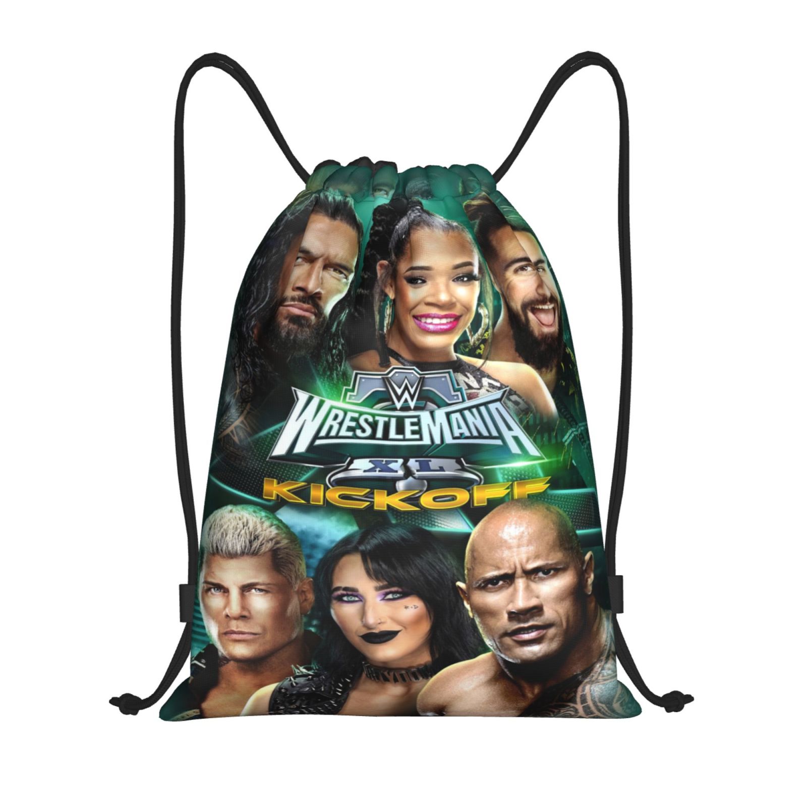 Wwe Drawstring Bag Sports Fitness Bag Waterproof Rope Bag For Training Traveling Hiking Gym Sackpack String Bag For Women Men Small